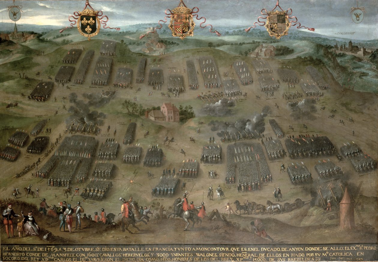 Bitwa pod Moncontour, 30 października 1569, 1587 autorstwa Jan Snellinck