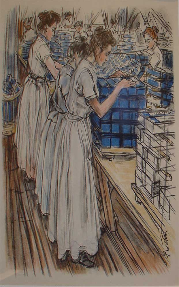 Pakowacze fabryki świec autorstwa Jan Toorop