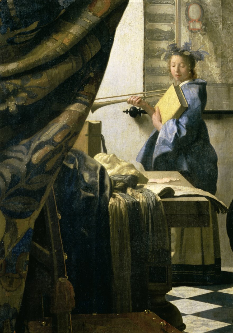 Pracownia Artysty, ok. 1665-6 (detal 408) autorstwa Jan Vermeer van Delft