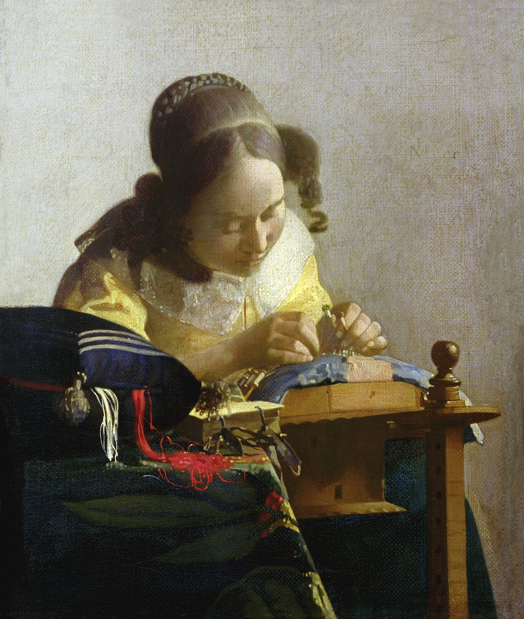 Koronkarka, 1669-70 autorstwa Jan Vermeer van Delft