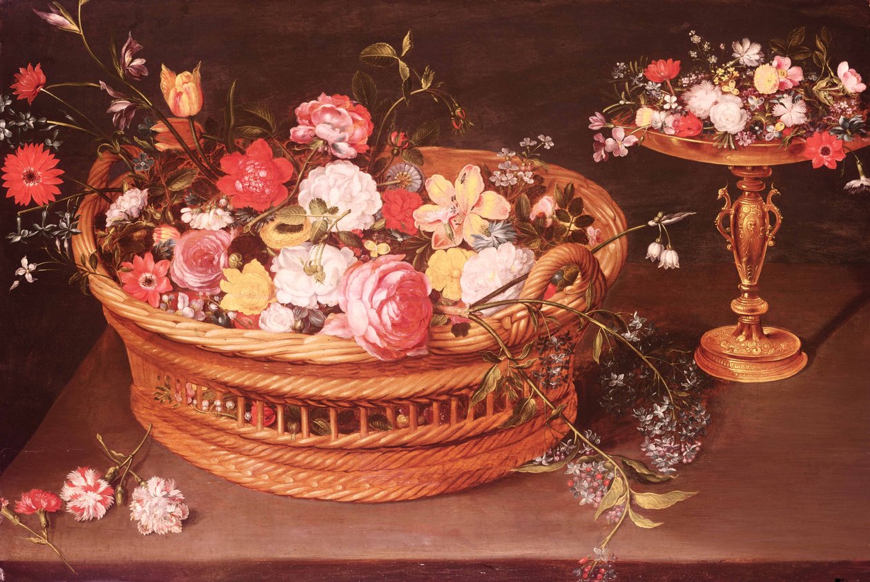 Kosz kwiatów autorstwa Jan the Elder Brueghel