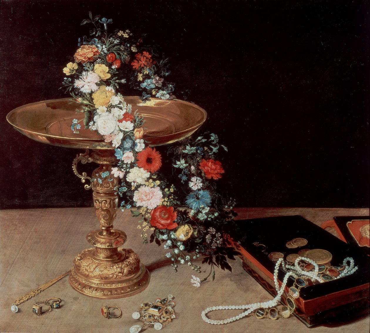 Martwa natura z wieńcem autorstwa Jan the Elder Brueghel