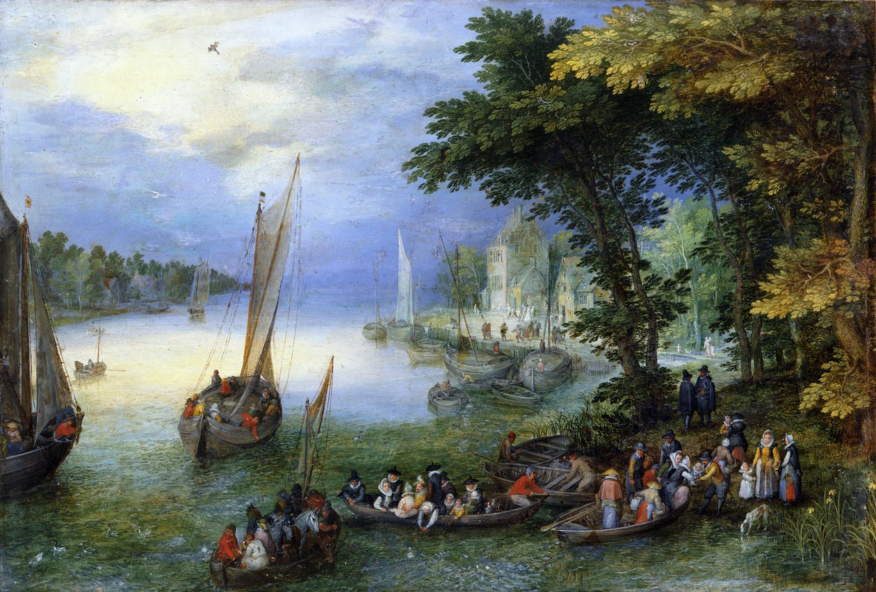 Zaokrętowanie autorstwa Jan the Elder Brueghel