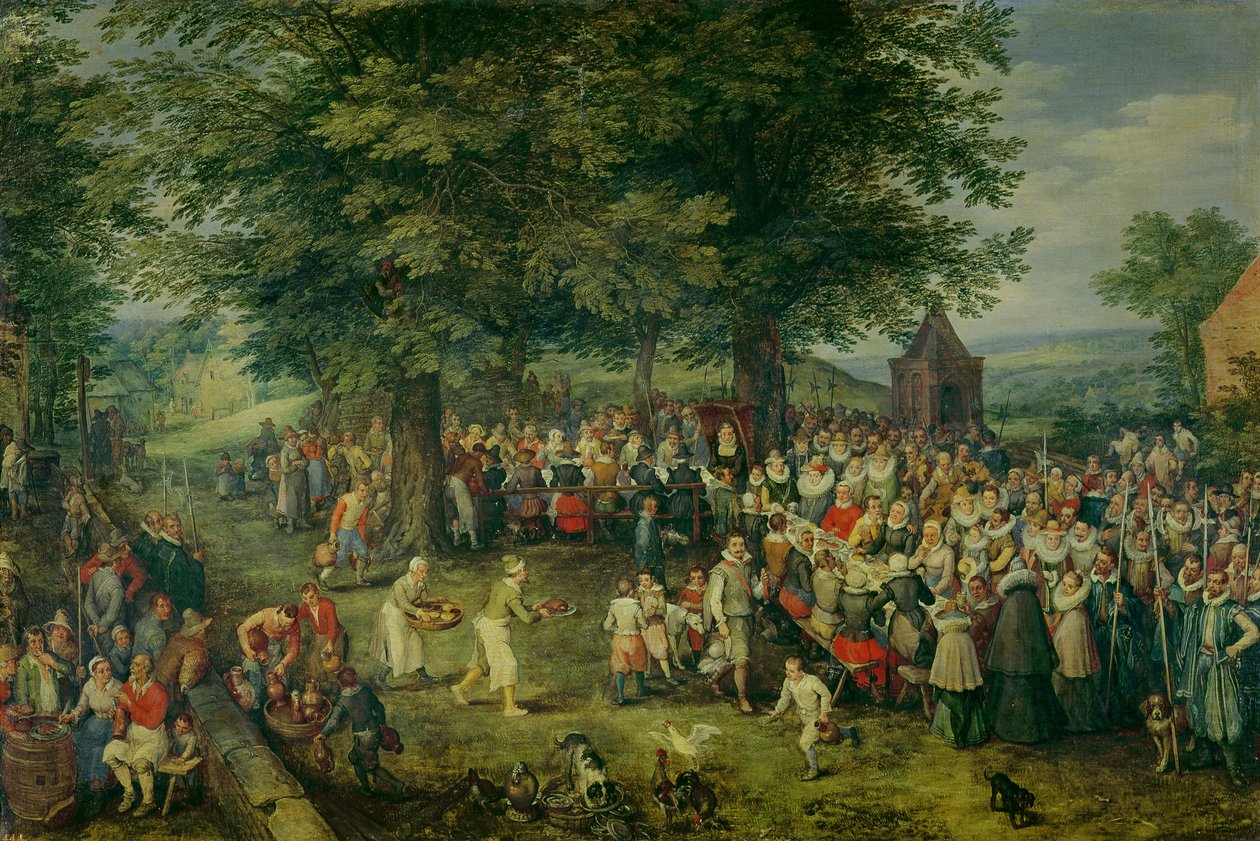 Bankiet weselny autorstwa Jan the Elder Brueghel