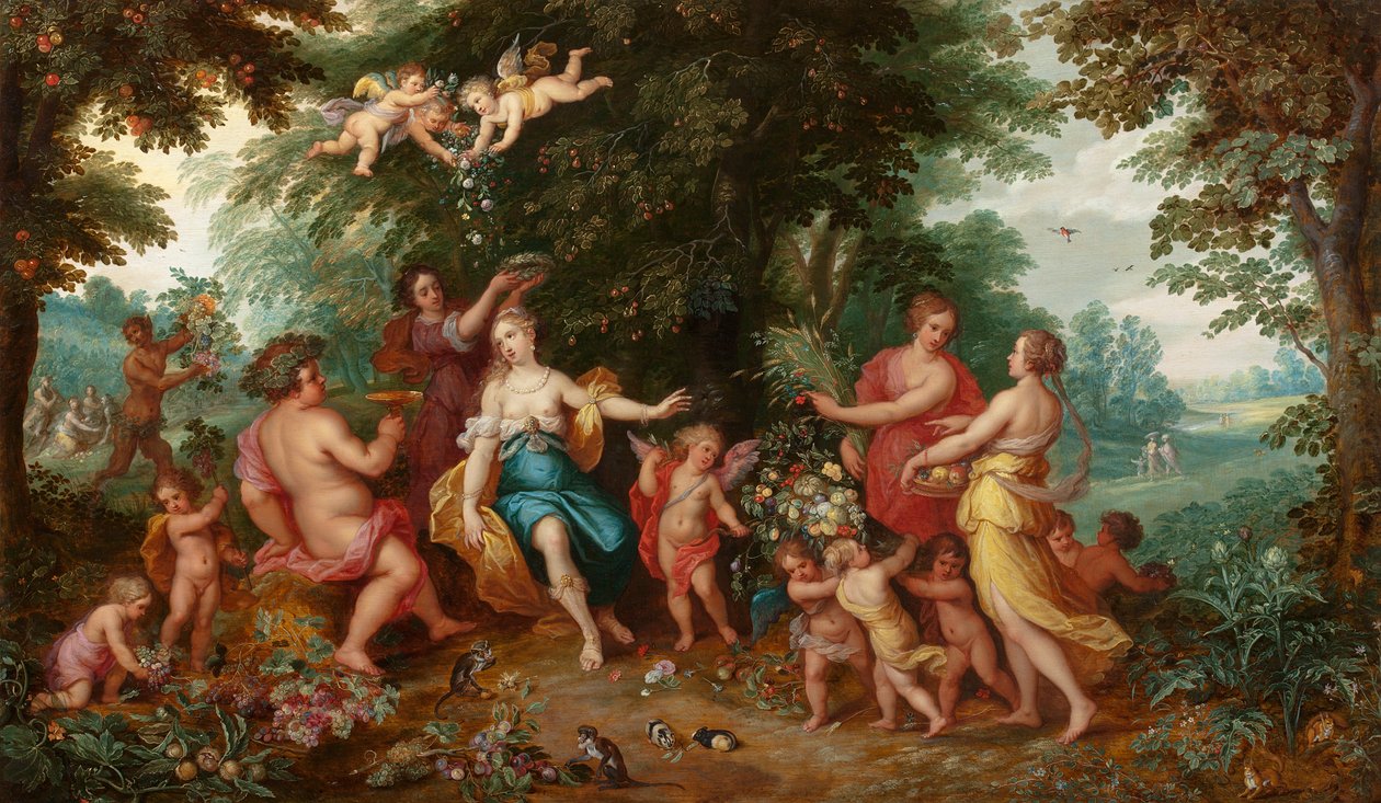 Alegoria obfitości autorstwa Jan the Younger and Francken or Franck, Ambrosius II Brueghel