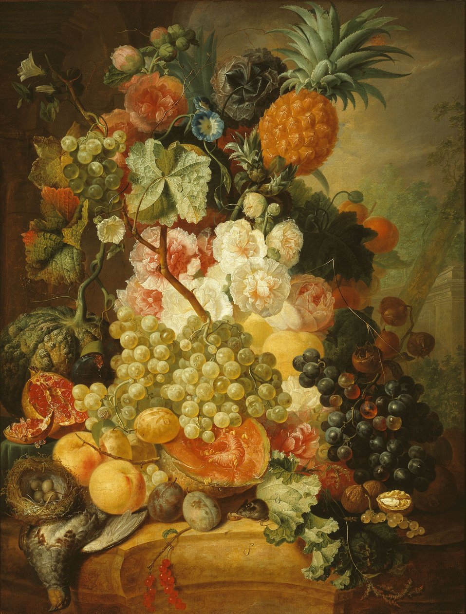 Martwa natura z kwiatami i owocami autorstwa Jan van Os