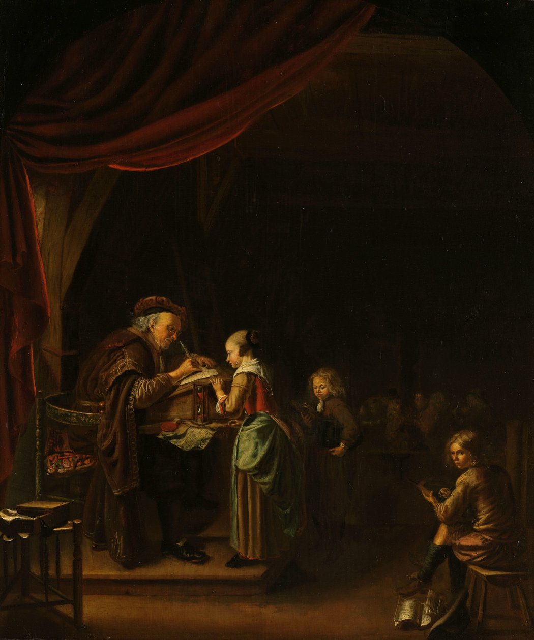 Nauczyciel autorstwa Jan Adriaensz. van Staveren (copy after)