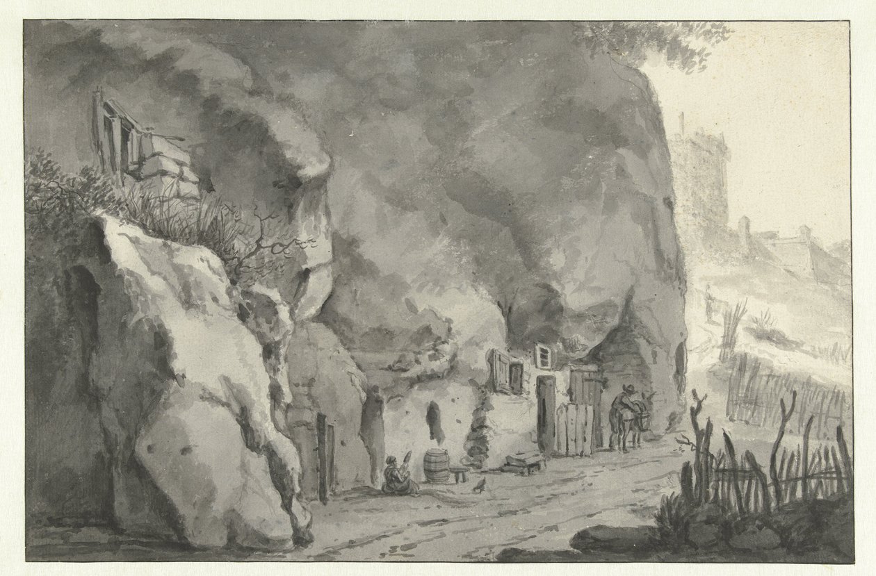 Skalne domy nad Loarą autorstwa Jan Asselijn (attributed to)