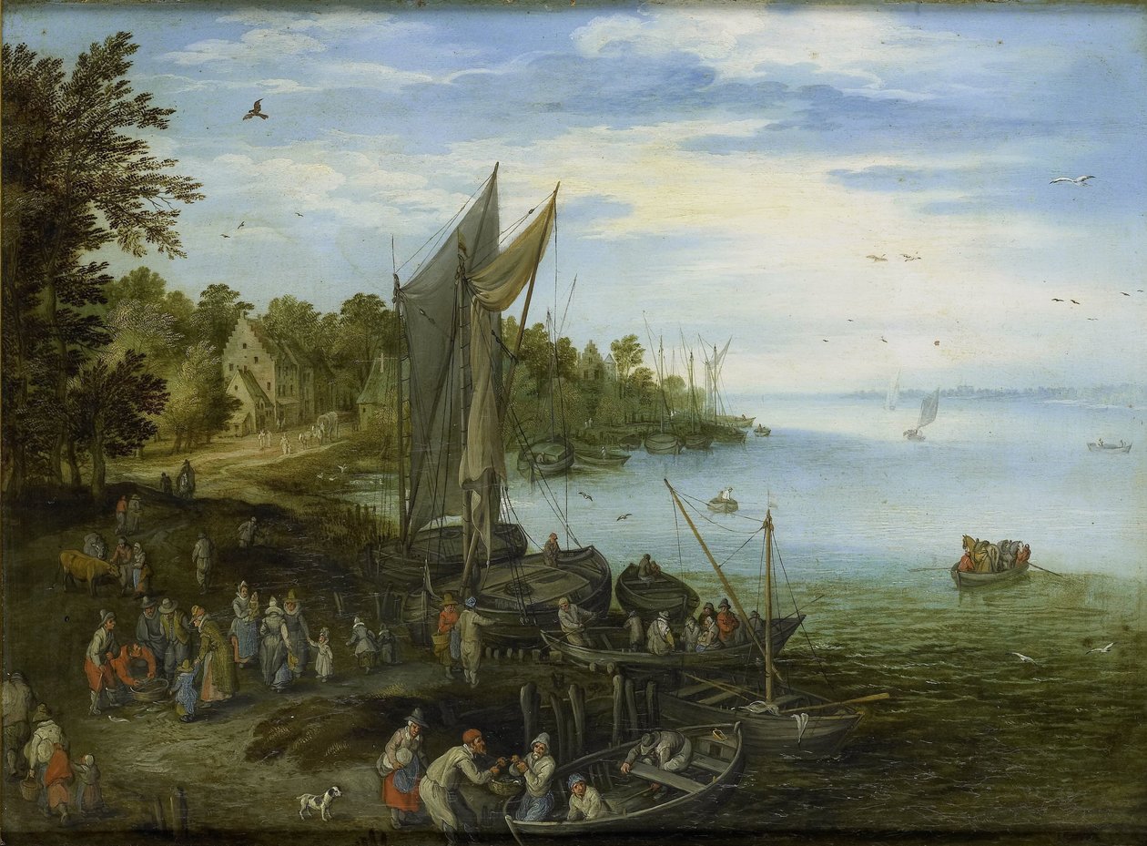 Brzeg rzeki autorstwa Jan Brueghel (I) (copy after)