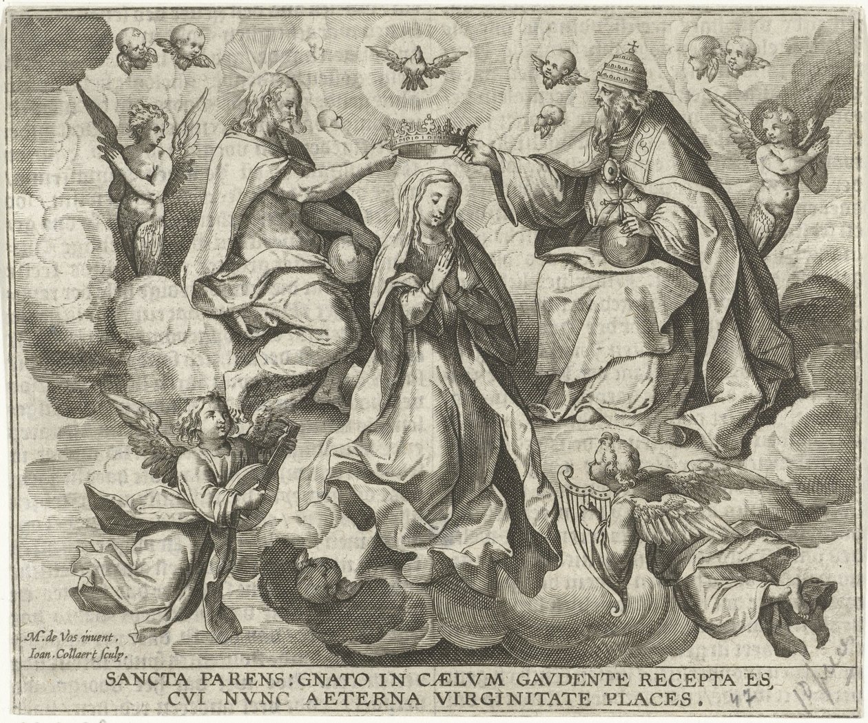 Koronacja Marii autorstwa Jan Collaert (II)