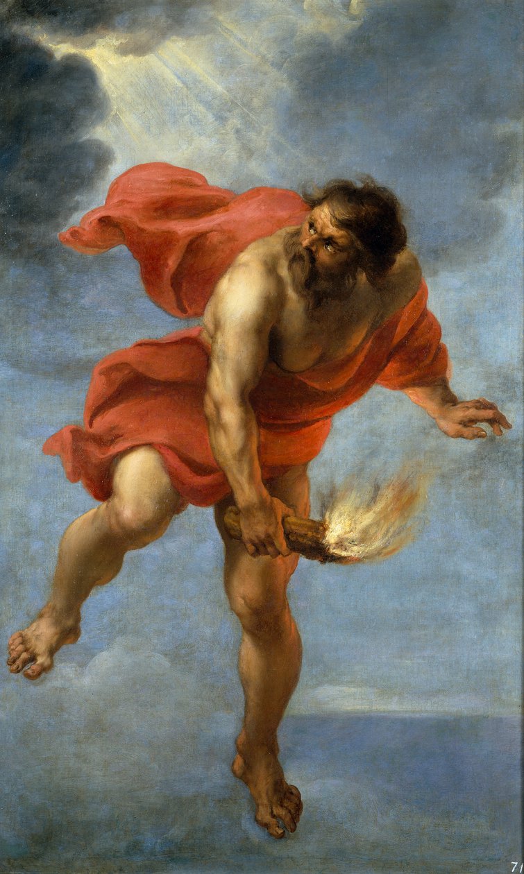Prometeusz niosący ogień, 1637 autorstwa Jan Cossiers