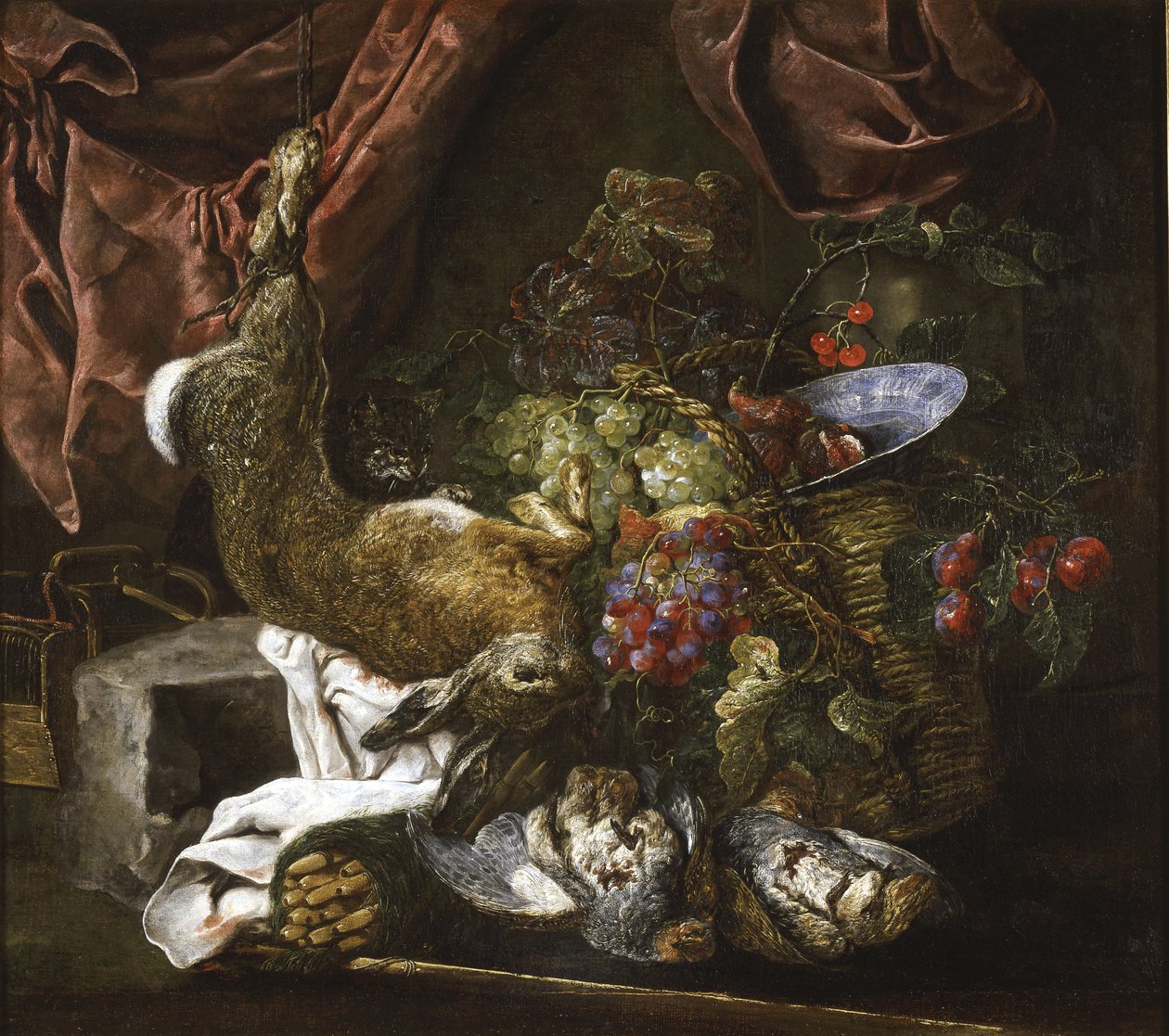 Martwa natura z dziczyzną i owocami, 1641-61 autorstwa Jan Fyt