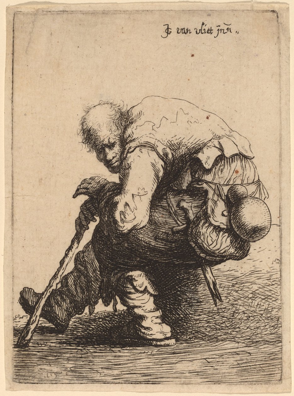 Siedzący żebrak, 1632. autorstwa Jan Georg van Vliet