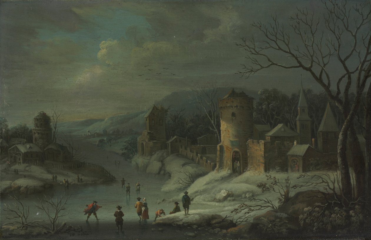 Pejzaż zimowy, ok. godz. 1680-1718. autorstwa Jan Griffier