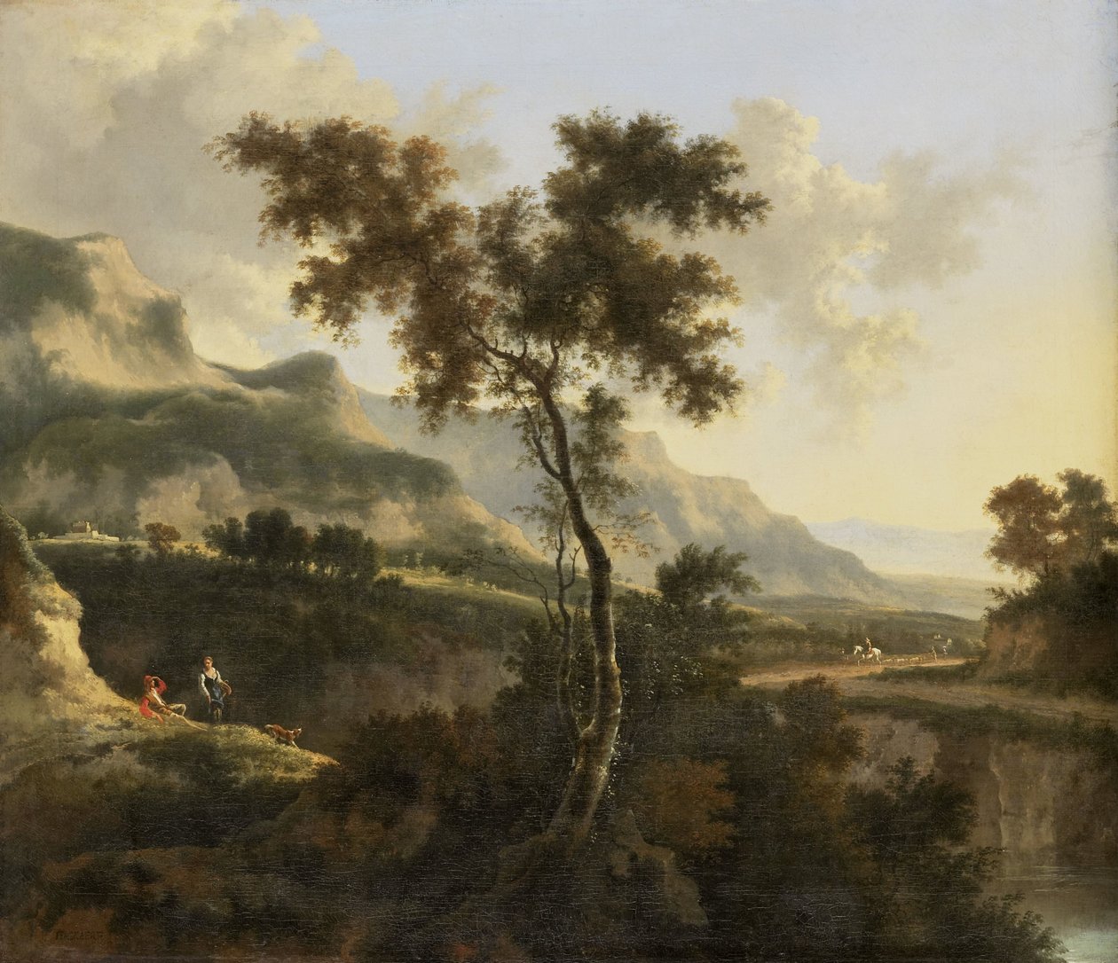 Górzysty krajobraz autorstwa Jan Hackaert