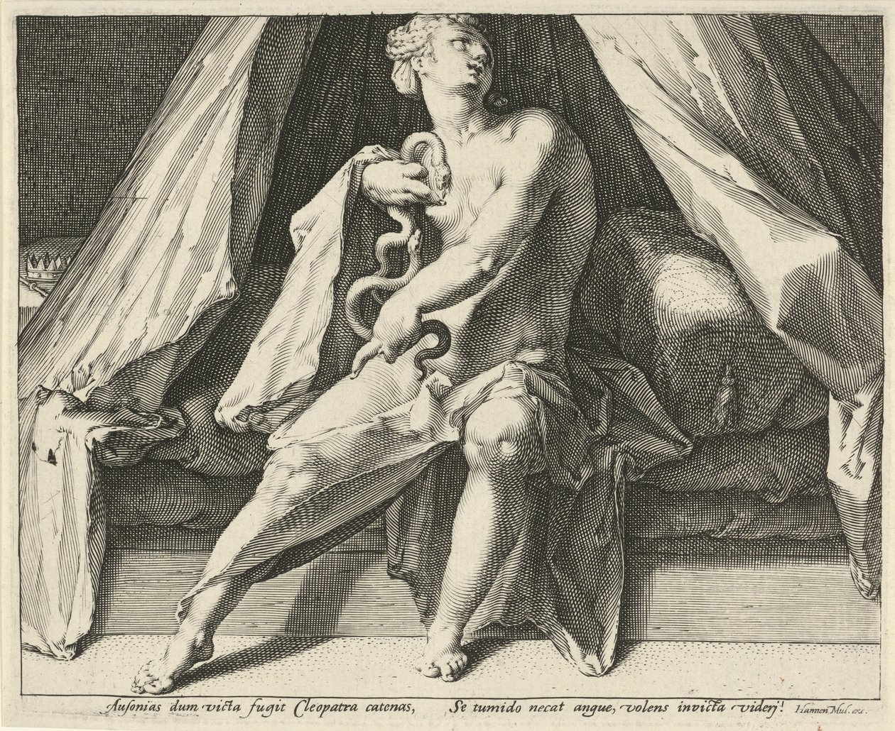 Śmierć Kleopatry autorstwa Jan Harmensz. Muller