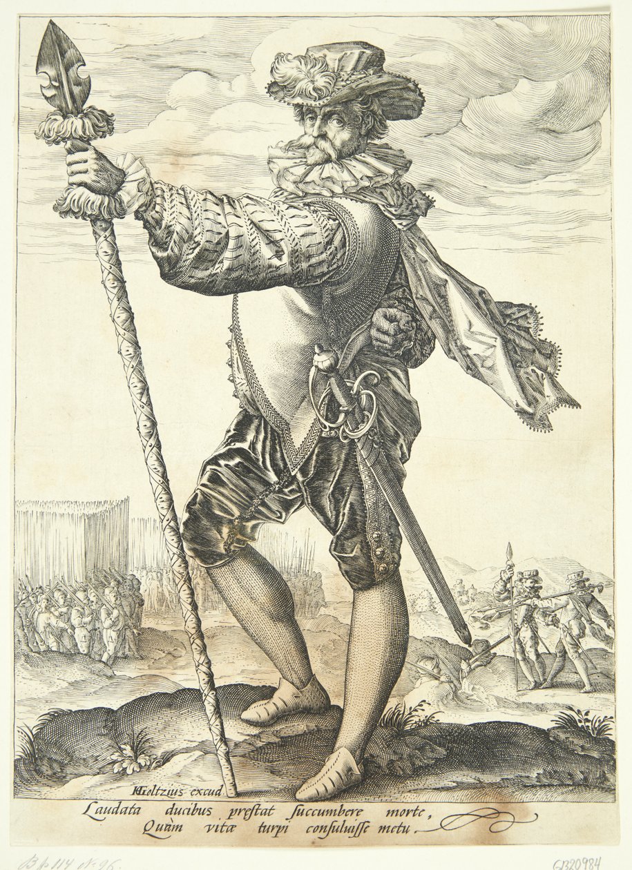 Oficer z lancą autorstwa Jan Harmensz. Muller
