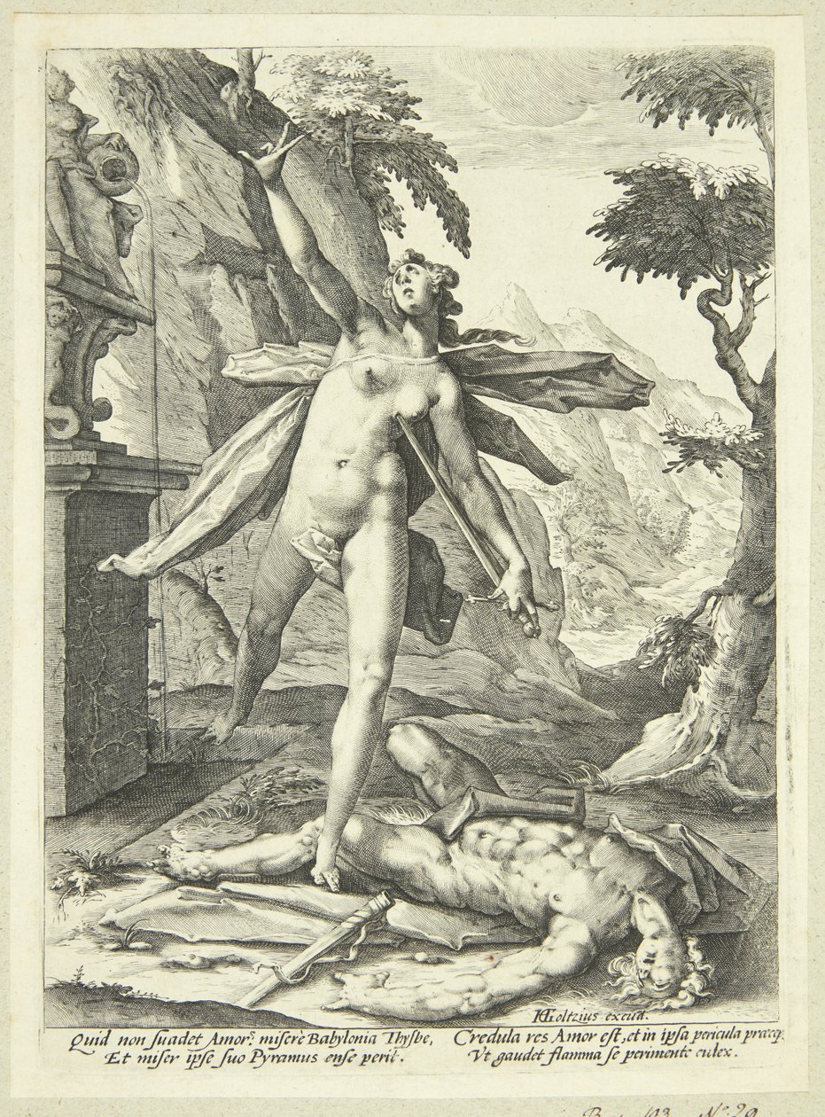 Pyramus i Thisbe autorstwa Jan Harmensz. Muller