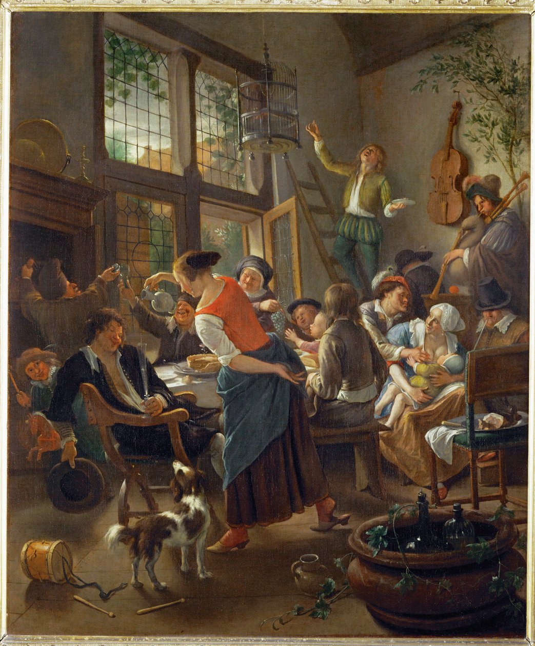 Rodzinny obiad ... autorstwa Jan Havicksz. Steen