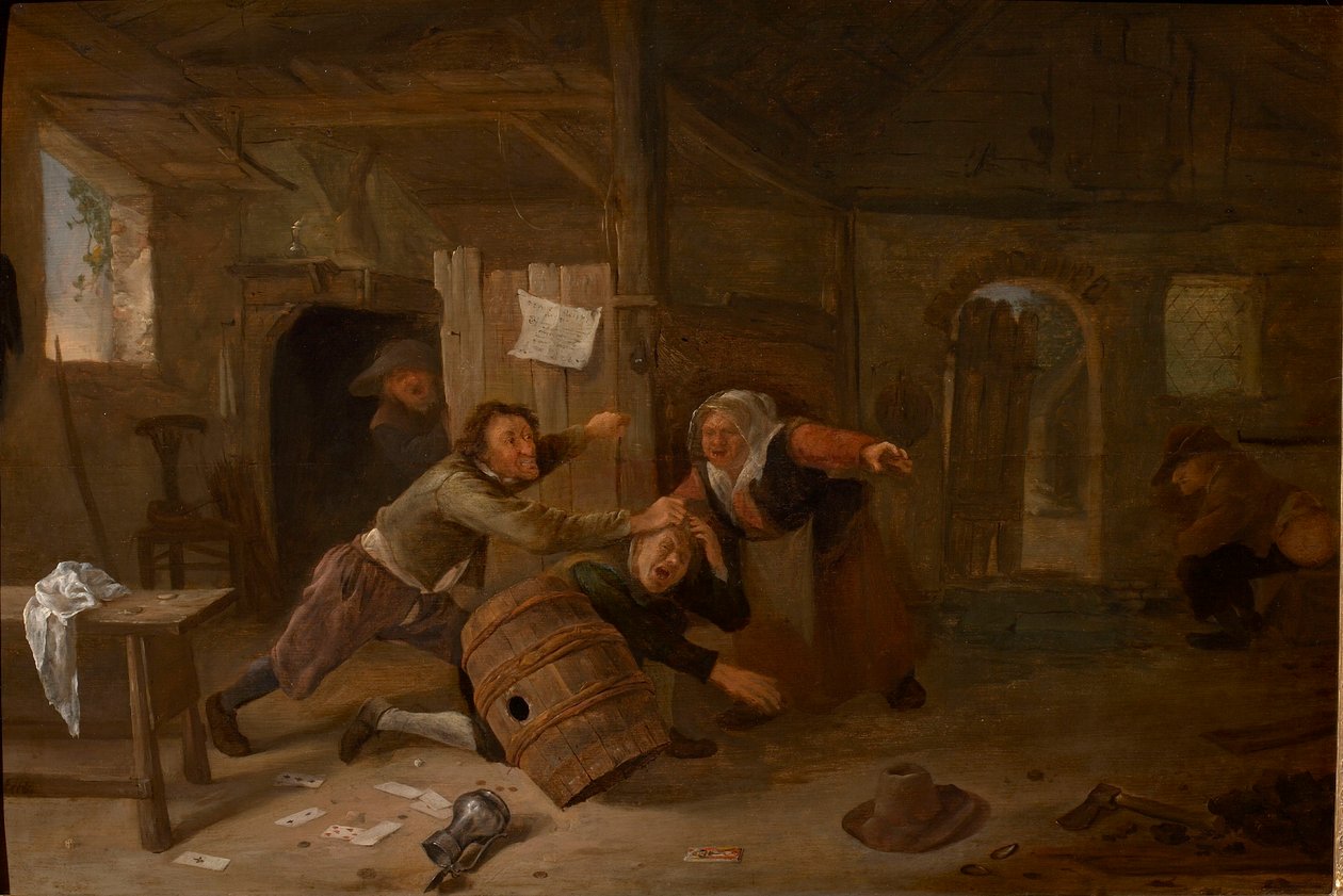 Walki chłopów, przed 1678 r. autorstwa Jan Havicksz Steen