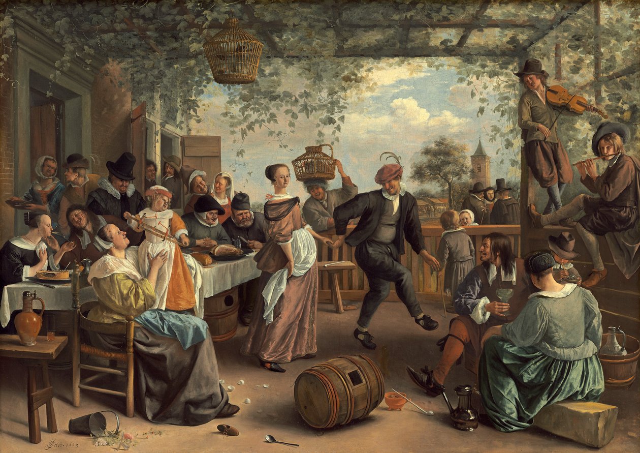 Tańcząca para autorstwa Jan Havicksz. Steen