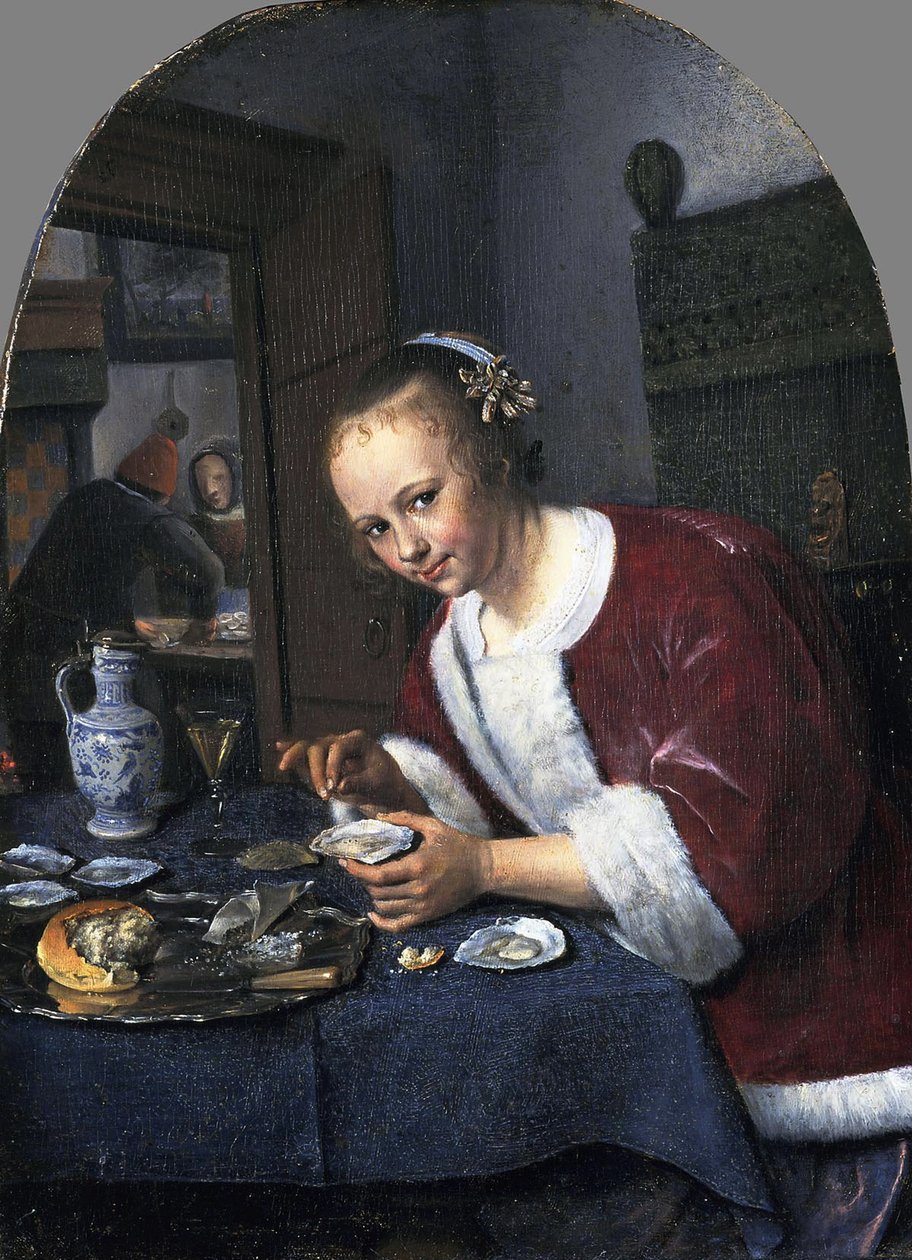 Dziewczyna z ostrygami autorstwa Jan Havickszoon Steen