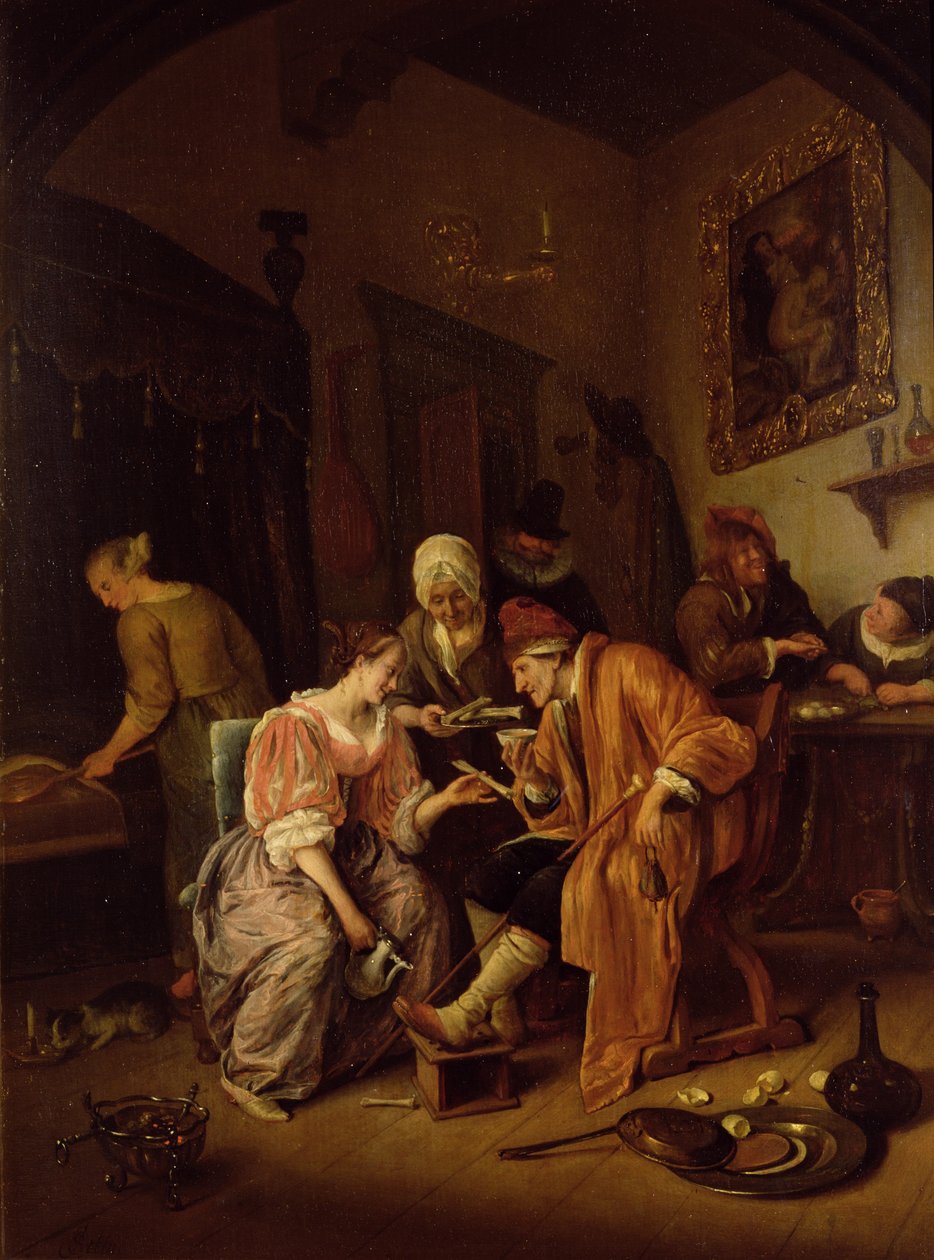 Chory starzec autorstwa Jan Havickszoon Steen