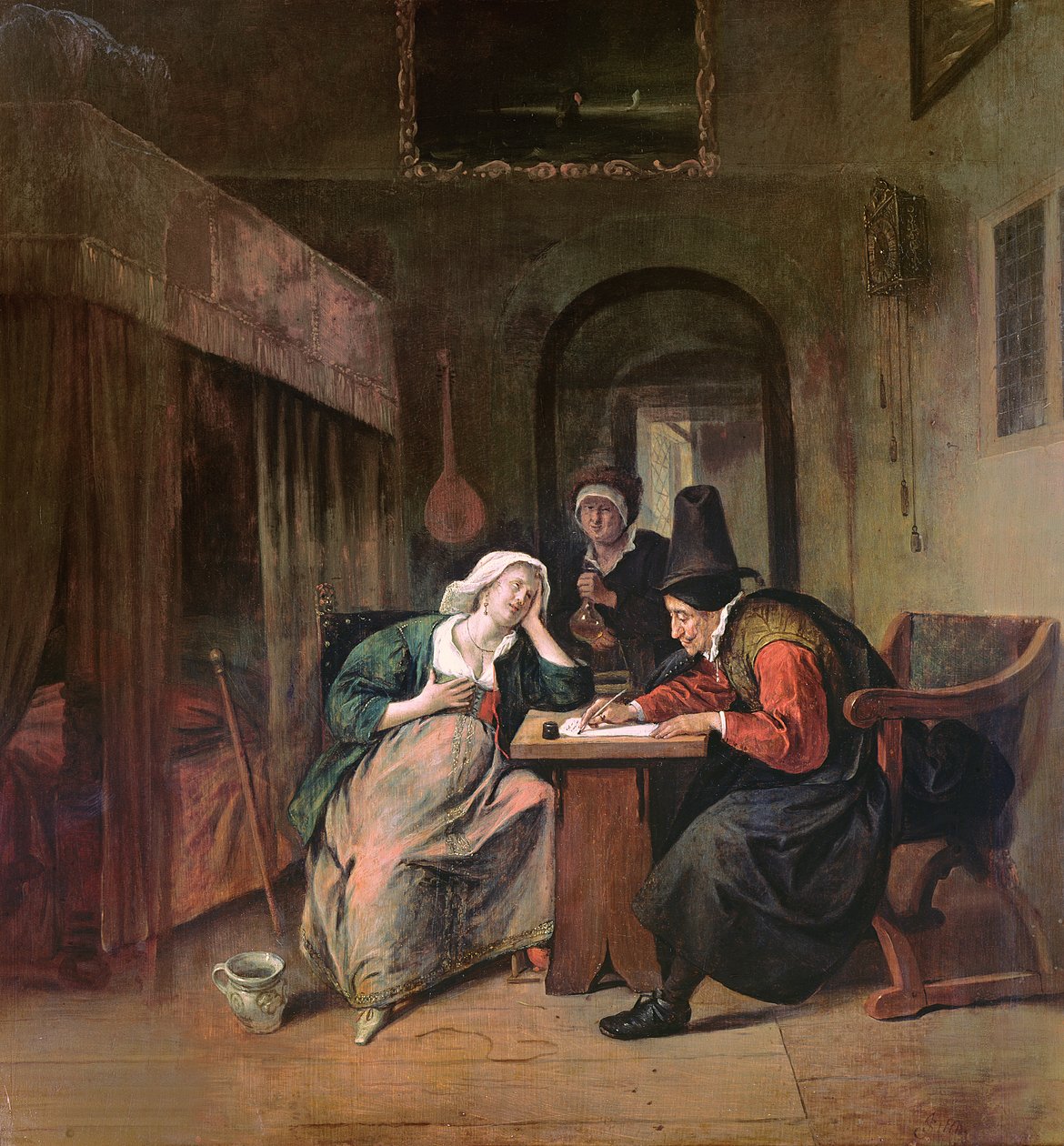 Pacjent i lekarz autorstwa Jan Havickszoon Steen