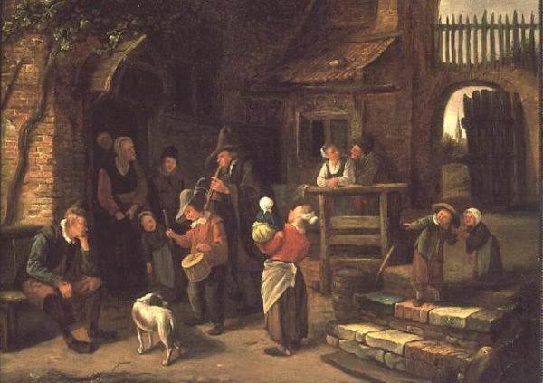Wędrujący Muzycy (panel) autorstwa Jan Havickszoon Steen