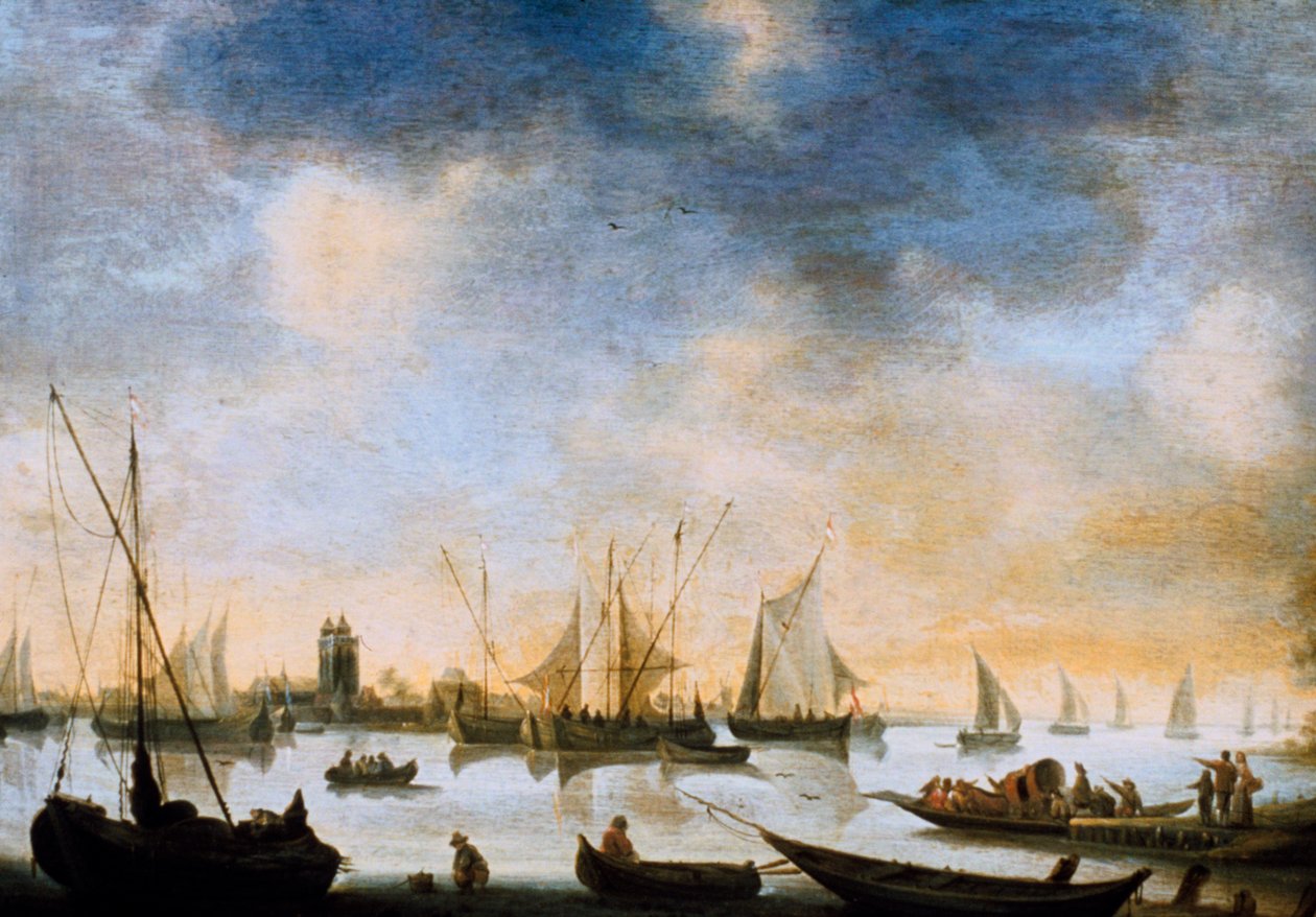 Widok na rzekę, XVII wiek. autorstwa Jan Josephsz van Goyen