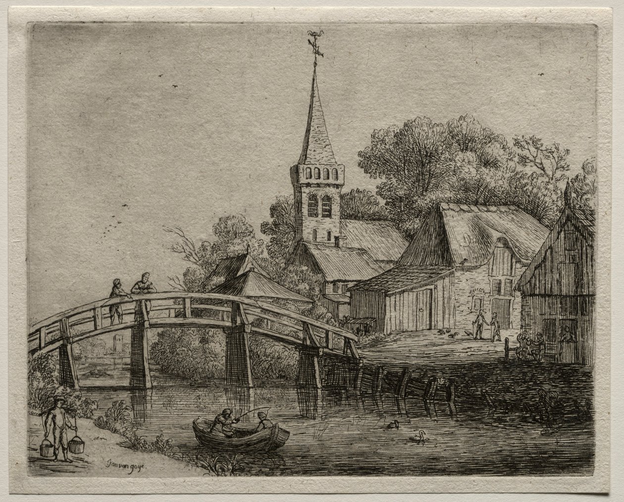 Drewniany most. autorstwa Jan Josephsz van Goyen