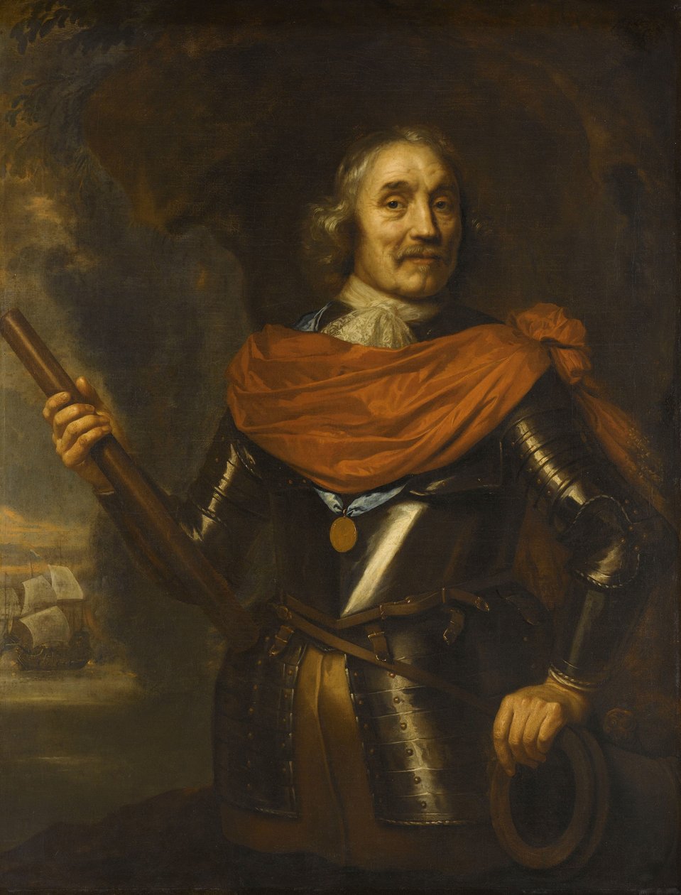 Maerten Harpertsz Tromp (1597-1653), wiceadmirał autorstwa Jan Lievens