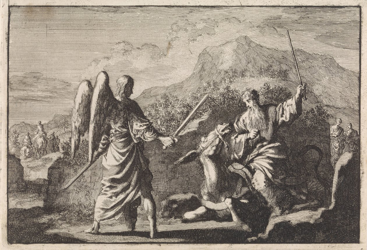 Balaam (Balaam) anioł autorstwa Jan Luyken