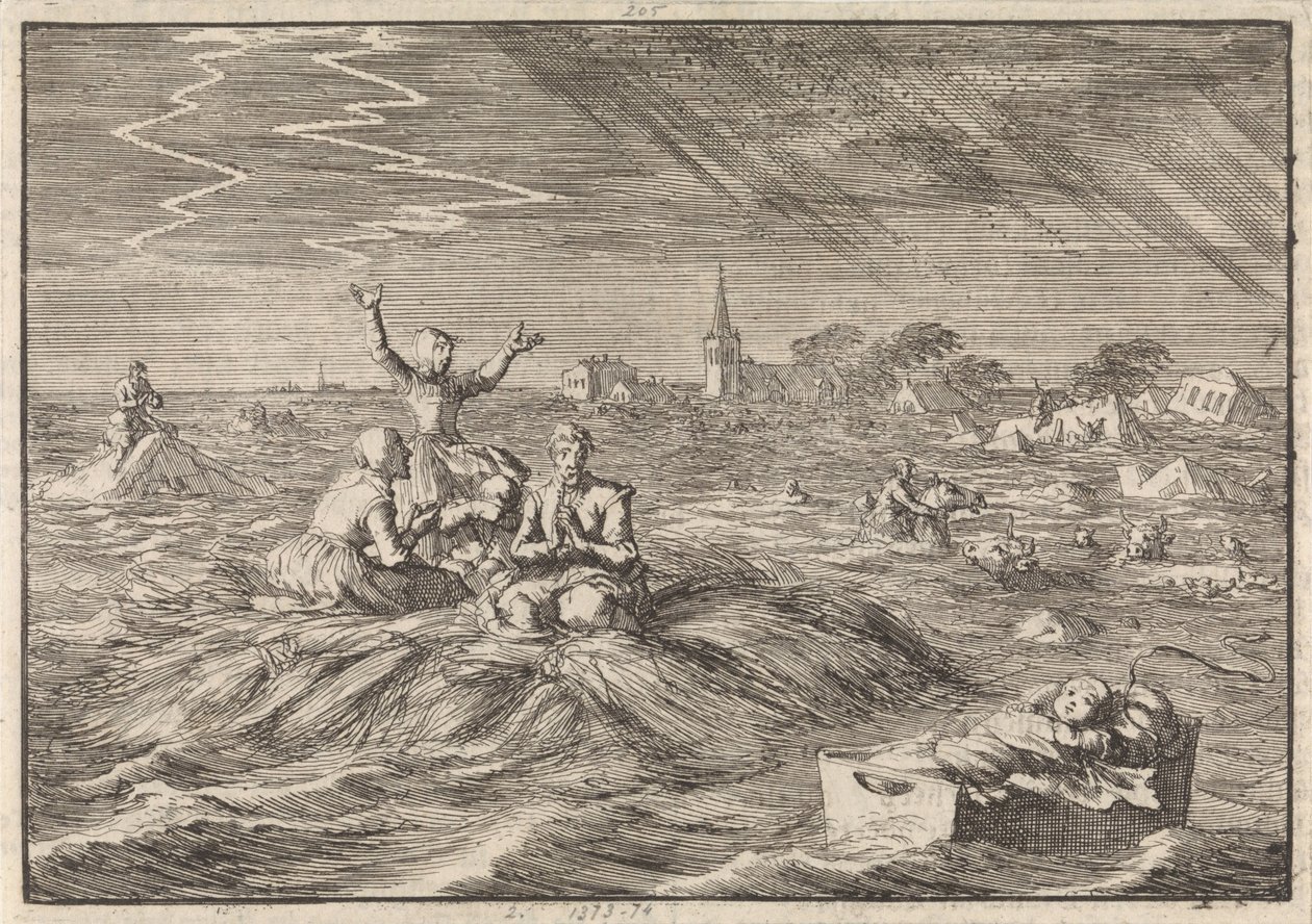 Powódź w Groningen, 1686 r. autorstwa Jan Luyken