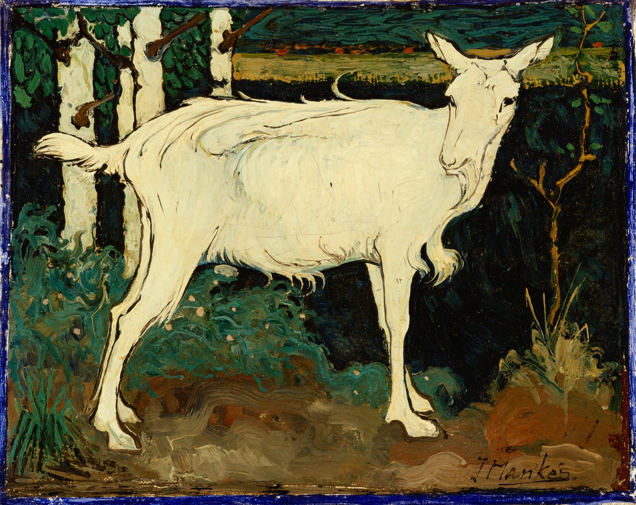 Koza (olej na płótnie) autorstwa Jan Mankes