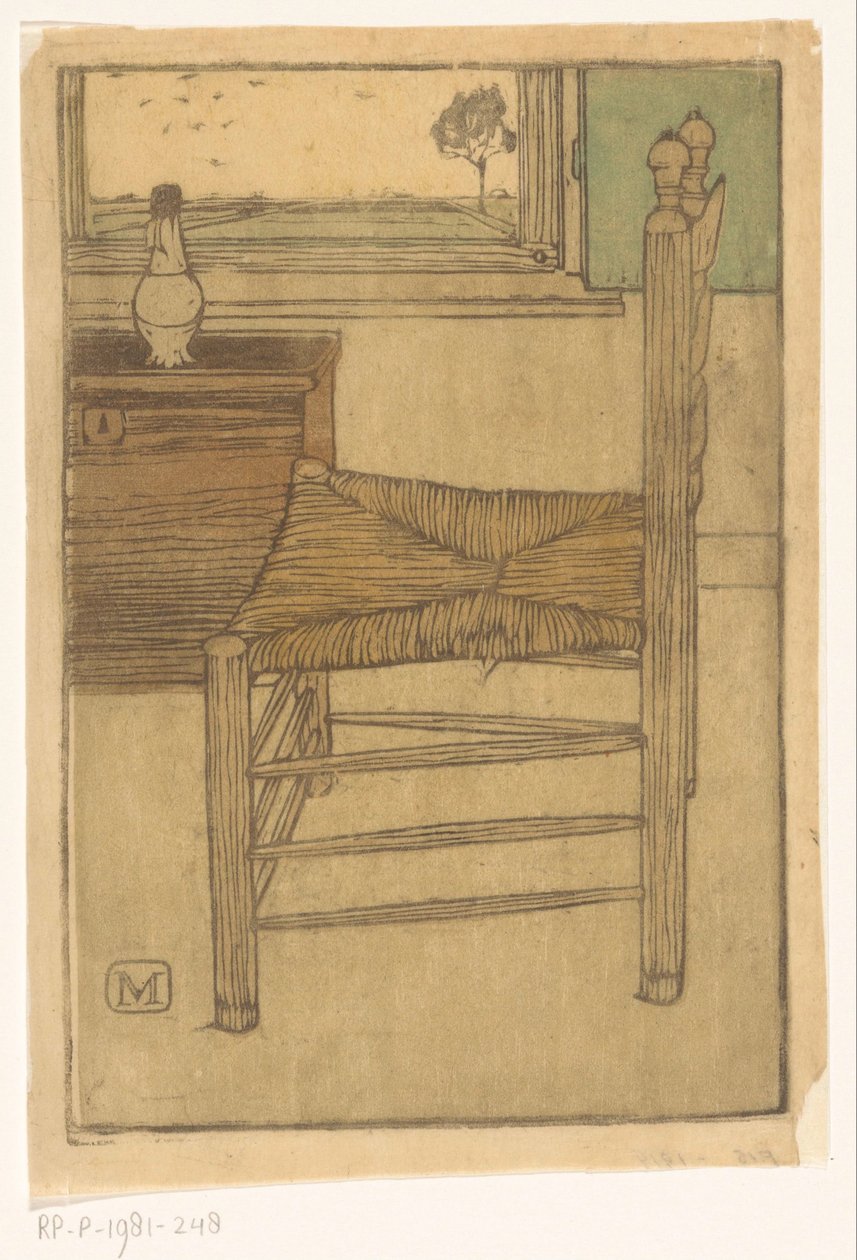 Krzesło z siedziskiem z lamówką autorstwa Jan Mankes