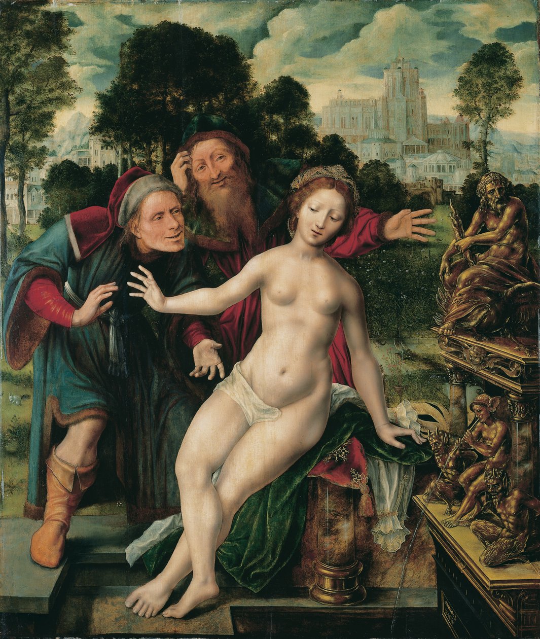 Susannah i Starsi autorstwa Jan Massys or Metsys