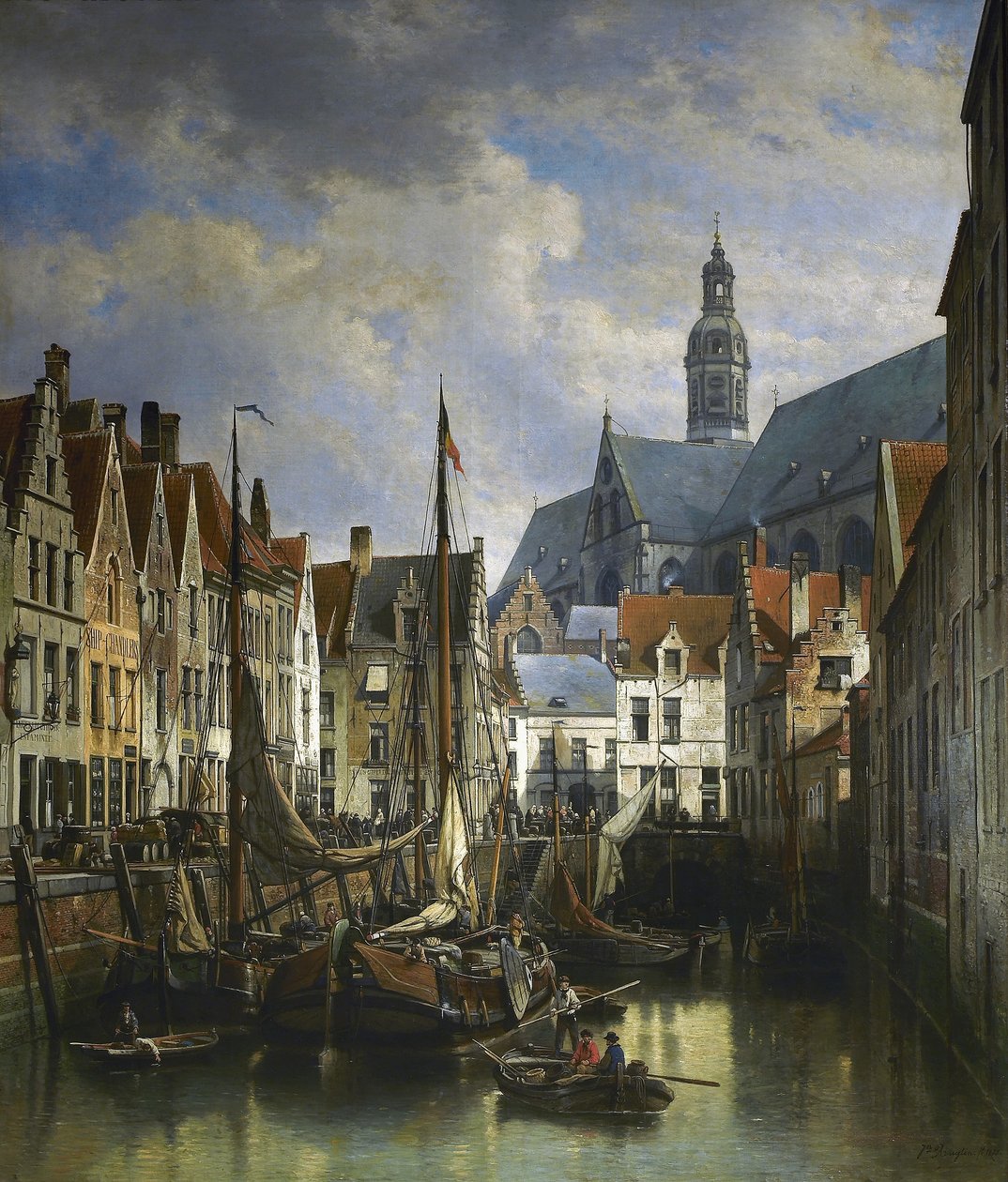 Widok na Koolvliet w Antwerpii autorstwa Jan Michiel Ruyten