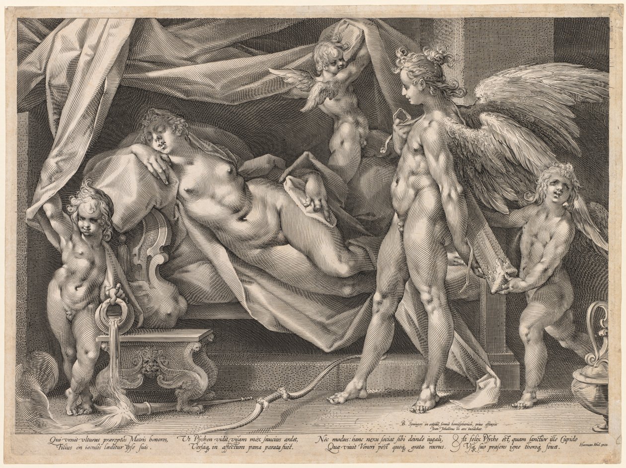 Kupidyn i Psyche, ok. 1600. autorstwa Jan Muller
