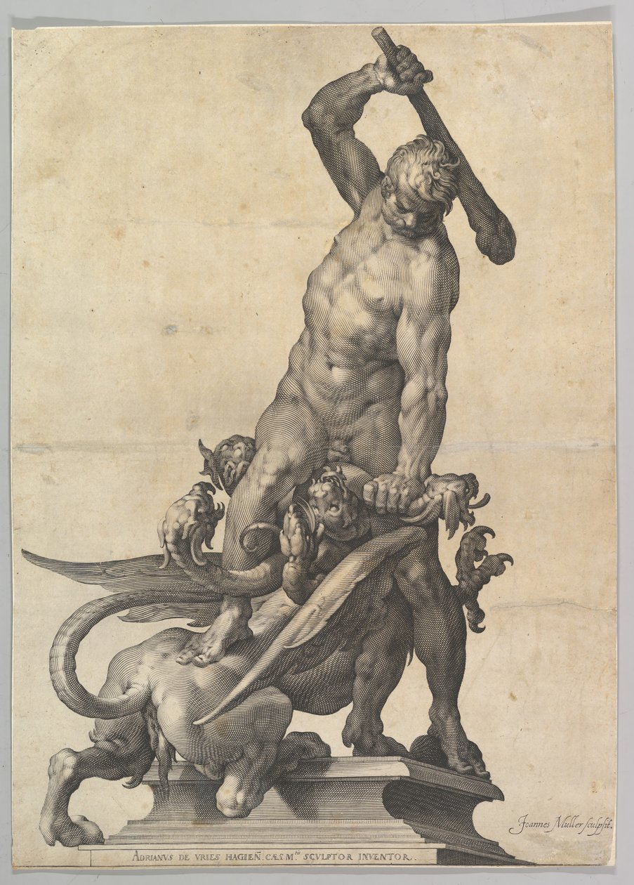 Herkules zabija Hydrę, ca. 1602. autorstwa Jan Muller
