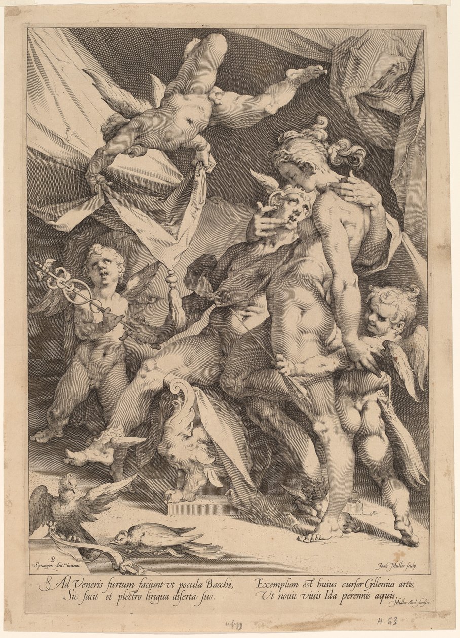 Wenus i Merkury autorstwa Jan Muller, after Bartholomaeus Spranger