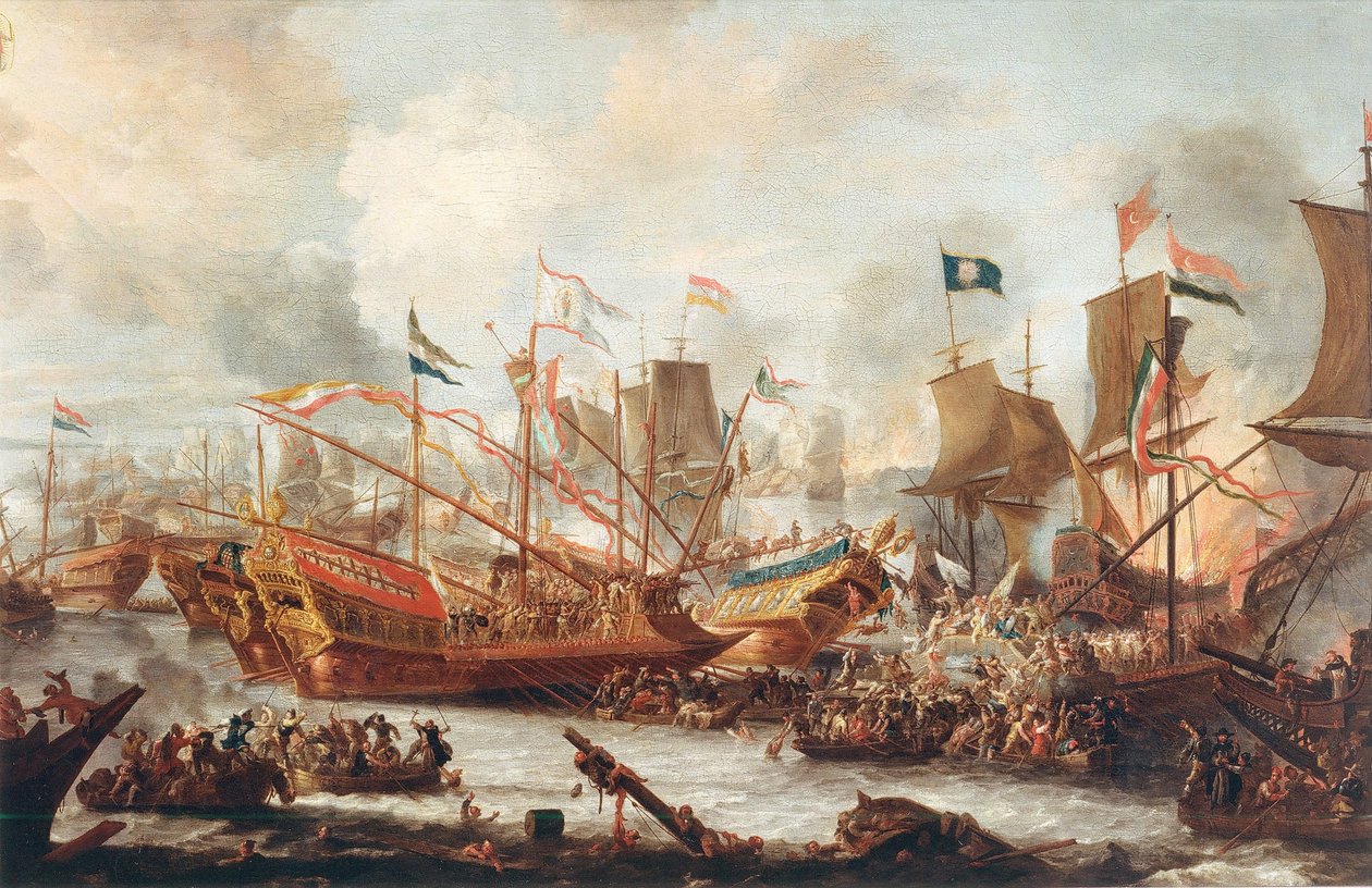 Bitwa pod Lepanto, 1671. autorstwa Jan Peeters the Elder