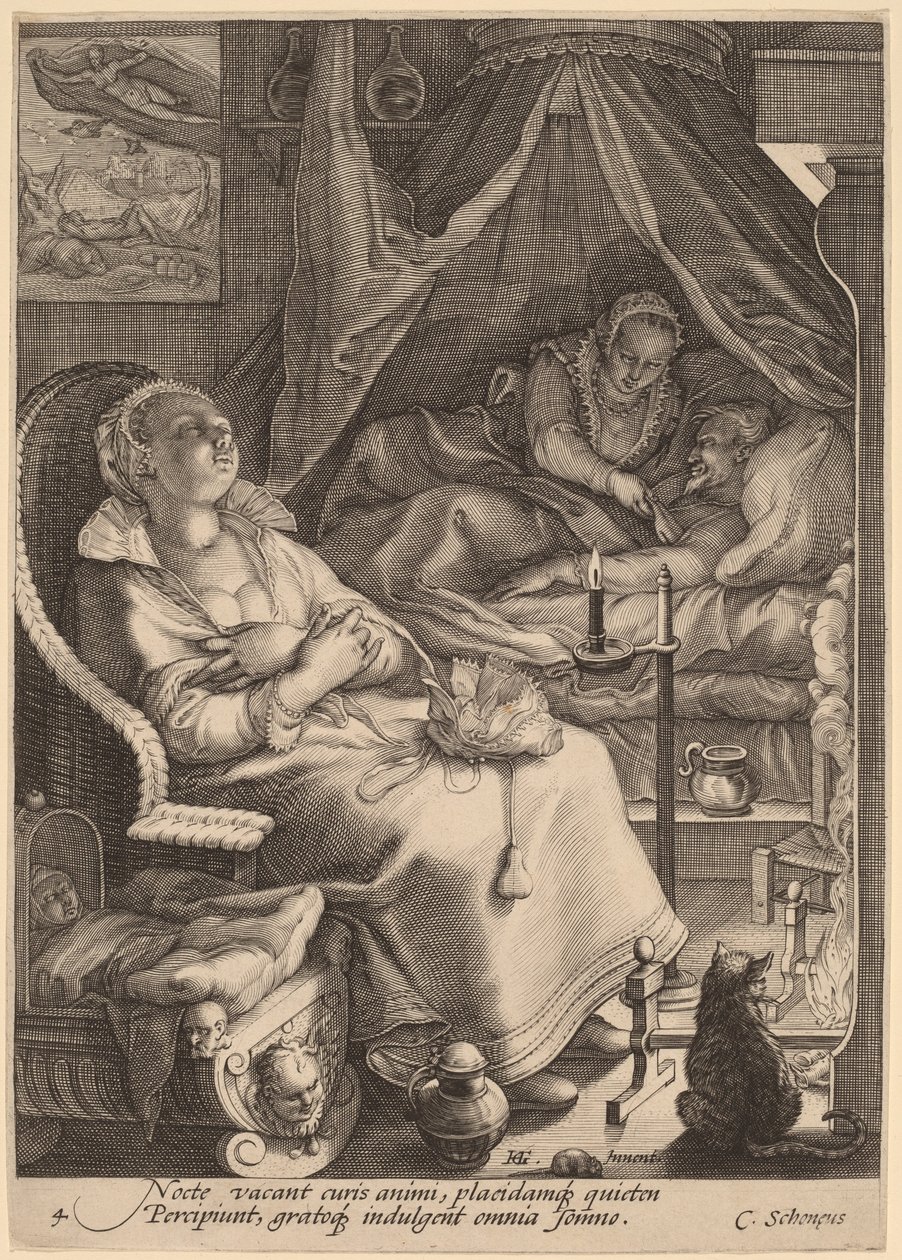 Noc autorstwa Jan Pietersz Saenredam, after Hendrik Goltzius