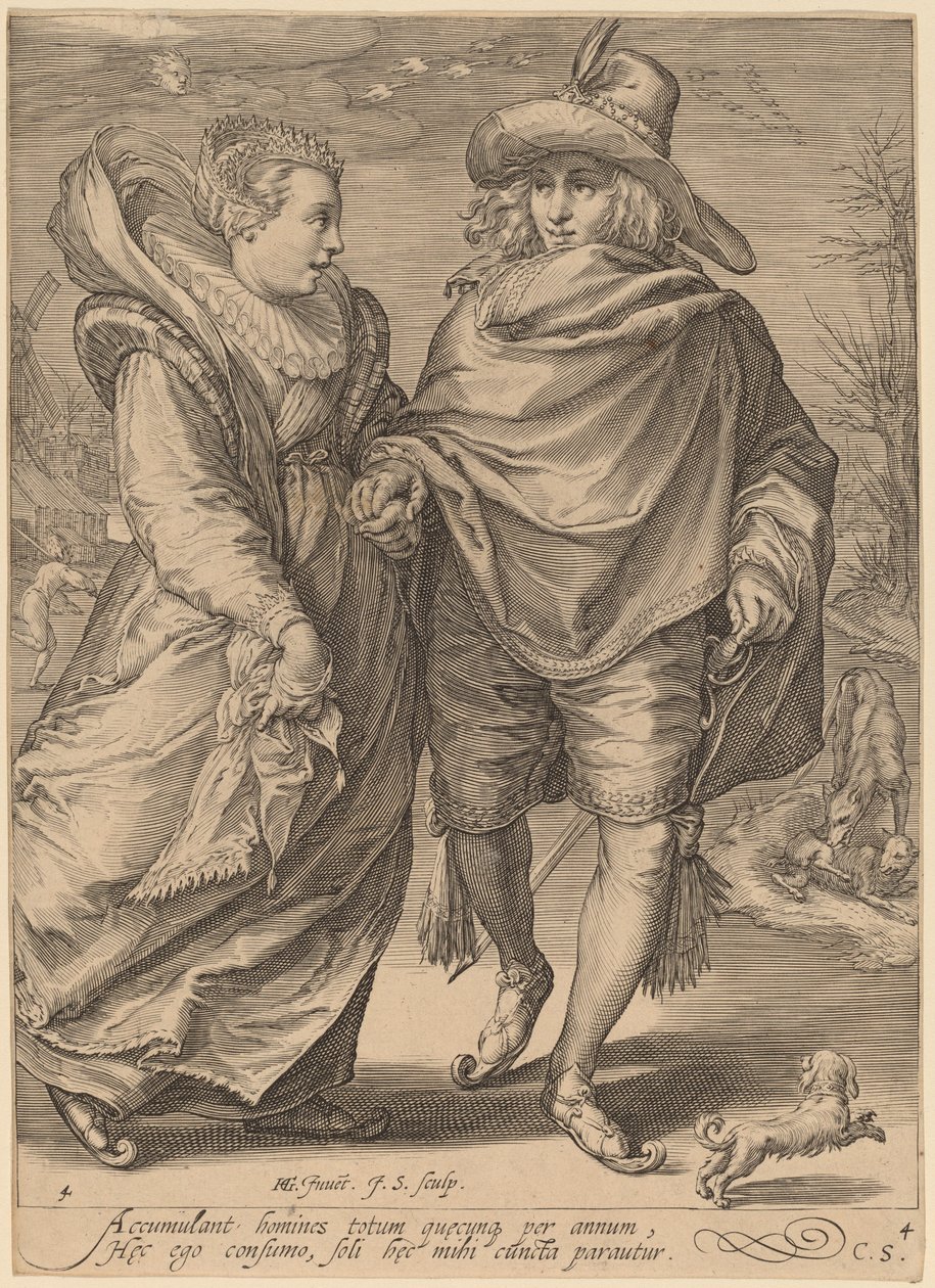 Zima autorstwa Jan Pietersz Saenredam after Hendrik Goltzius