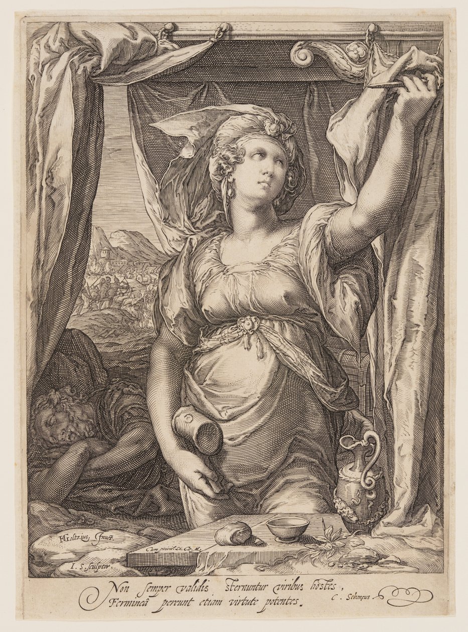 Jael i Sisera autorstwa Jan Saenredam