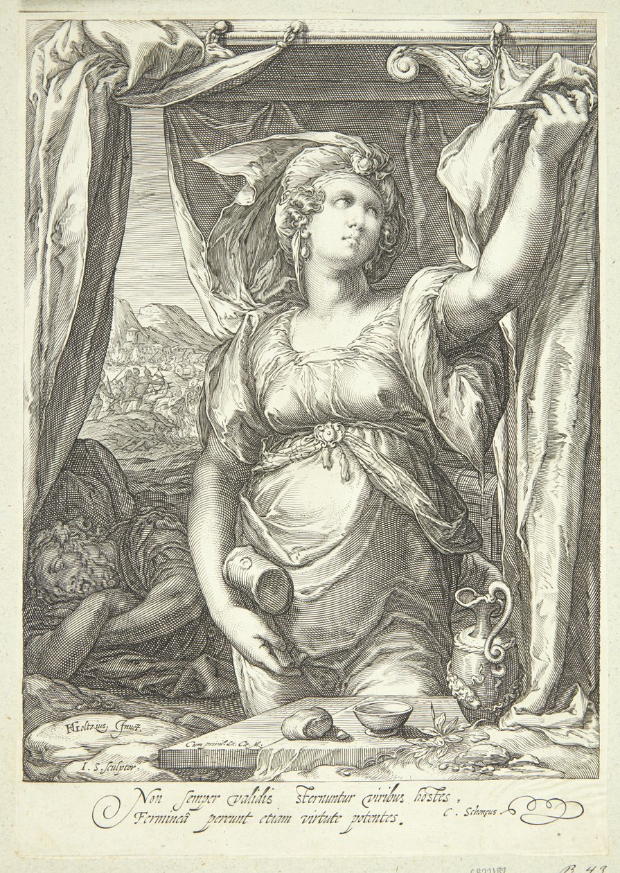 Jael i Sisera autorstwa Jan Saenredam