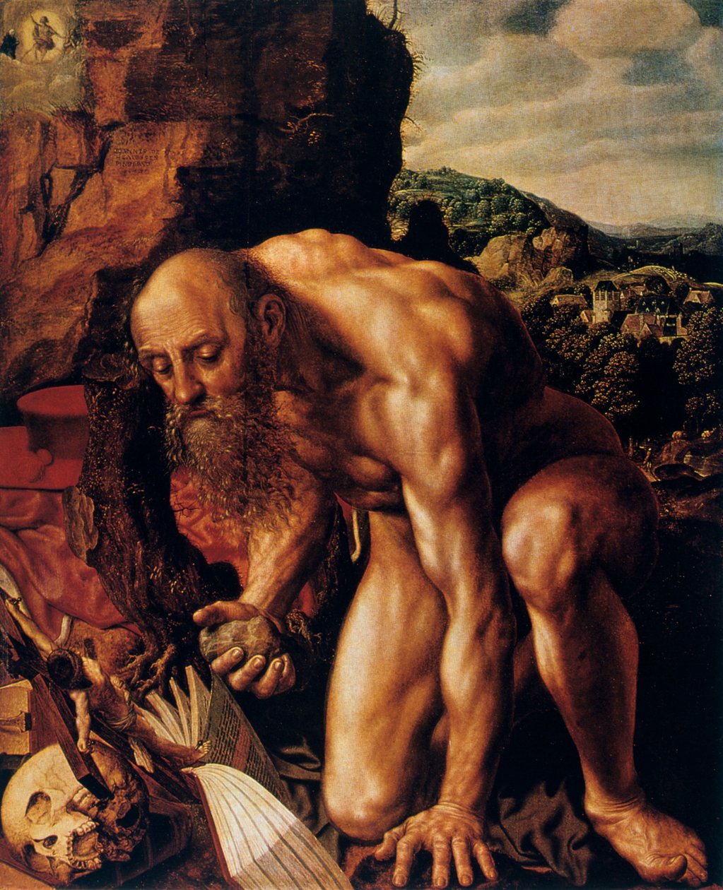 św. Hieronima, 1543. autorstwa Jan Sanders van Hemessen