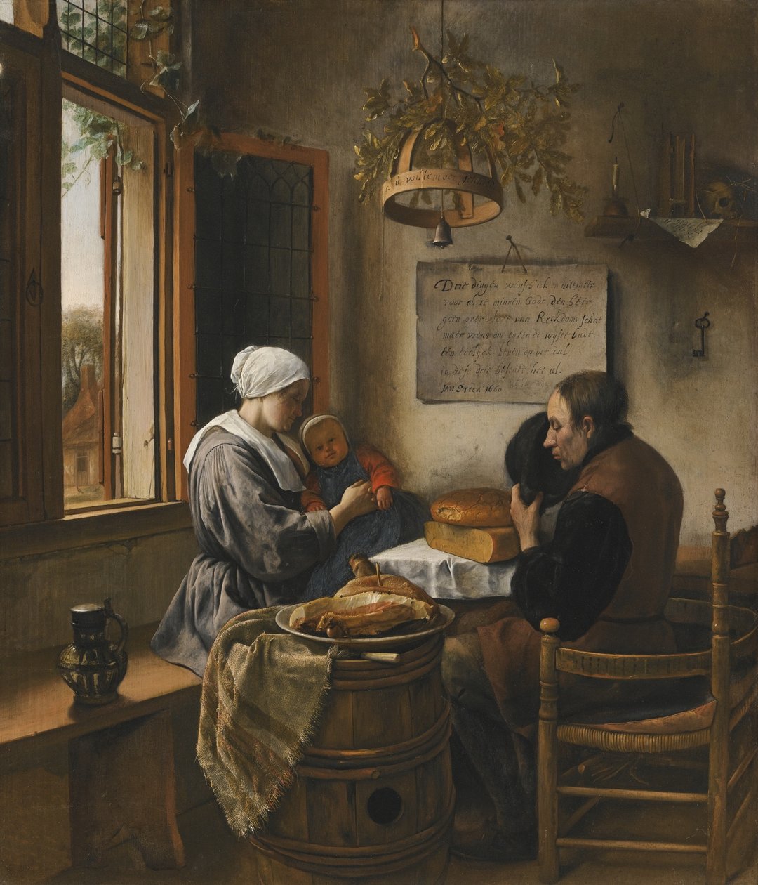 Modlitwa przed posiłkiem autorstwa Jan Steen