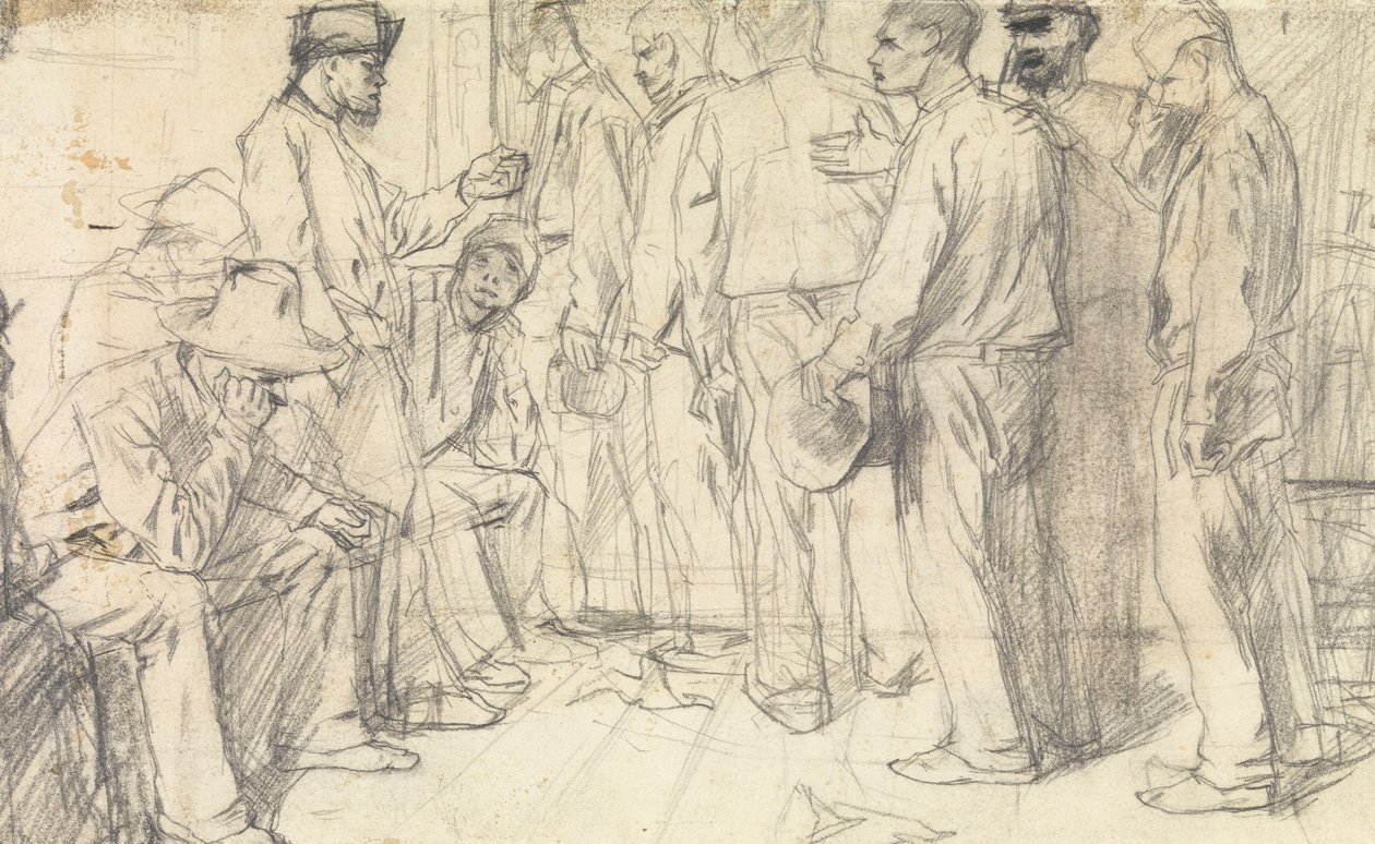 Strikers (lápis sobre papel) polonês autorstwa Jan Toorop