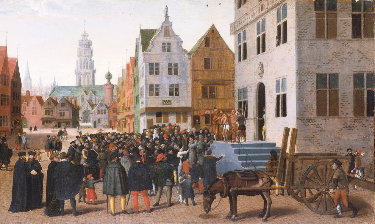 Ecce Homo (olej na drewnie) autorstwa Jan Van Wechelen